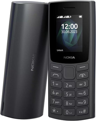 Nokia 105 2G Feature Phone – Long-Lasting Battery, 12 Hours Talk-Time, Wireless FM Radio, Large Display, Tactile Keyboard, Dual SIM – Charcoal