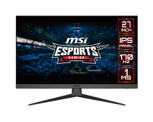 MSI Optix G272 Esports Gaming IPS Monitor - 27 Inch, 16:9 Full HD (1920 x 1080), IPS, 144Hz, 1ms, Adaptive Sync, DisplayPort, HDMI, Wide Color Gamut, Night Vision, Anti-Flicker,Less Blue light, Black