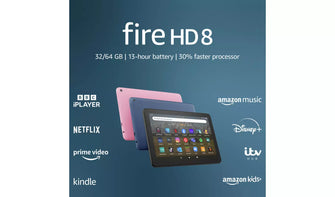 Amazon Fire HD 8 8 Inch 32GB Wi-Fi Tablet - Denim