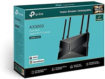 TP-Link,TP-Link Next-Gen Wi-Fi 6 AX3000 Mbps Gigabit Dual Band Wireless Router, OneMesh™ Supported, Dual-Core CPU, TP-Link HomeShield, Ideal for Gaming Xbox/PS4/Steam, Compatible with Alexa (Archer AX53) - Gadcet.com