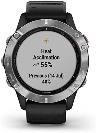Buy Garmin,Garmin fenix 6, Ultimate Multisport GPS Watch, Heat and Altitude Adjusted V02 Max, Pulse Ox Sensors and Training Load Focus, Silver with Black Band - Gadcet.com | UK | London | Scotland | Wales| Ireland | Near Me | Cheap | Pay In 3 | Watches