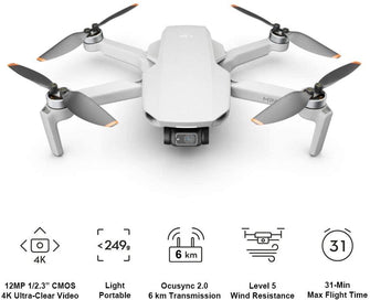 Buy DJI,DJI Mini 2 Fly More Combo - Ultralight and Foldable Drone Quadcopter, 3-Axis Gimbal with 4K Camera, 12MP Photo, 31 Minutes Flight Time, OcuSync 2.0 HD Video Transmission, QuickShots DJI Fly App, Grey - Gadcet.com | UK | London | Scotland | Wales| Ireland | Near Me | Cheap | Pay In 3 | Cameras