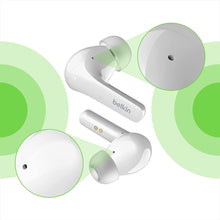 Belkin,Belkin SOUNDFORM Flow True Wireless Earbuds with Active Noise Cancellation, Bluetooth Earphones with Wireless Charging, IPX5 Sweat and Water Resistant, 31H Play Time, for iPhone, Galaxy, Pixel - White - Gadcet.com