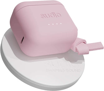 Sudio,Sudio Ett True Wireless Bluetooth Earbuds - Active Noise Cancelling, Transparency Mode, IPX5 Water Protection, 30h Battery Time, supports Wireless Charging, compatible with Android and iOS (Pink) - Gadcet.com