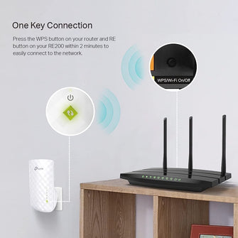 TP-LINK,TP-Link RE200 AC750 Universal Dual Band Range Extender, Broadband/Wi-Fi Extender, Wi-Fi Booster/Hotspot with Ethernet Port, Plug and Play, Smart Signal Indicator, UK Plug - Gadcet.com