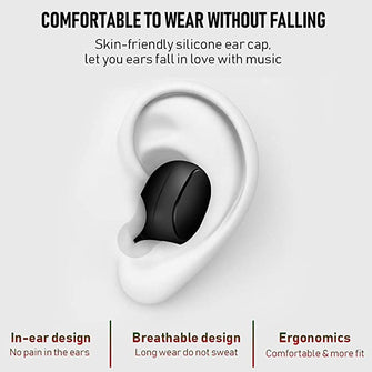 ANG True Wireless Earbuds, M1 Bluetooth Headphones in-Ear, Extra Bass Stereo Sound with Mic, Touch Control Wireless Earphones, Waterproof 12H Playtime for Home Work, Office, Workout