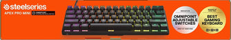 SteelSeries Apex Pro Mini - Mechanical Gaming Keyboard – World’s Fastest Keyboard – Adjustable Actuation – Compact 60% Form Factor – English (QWERTY) Layout - Gadcet.com