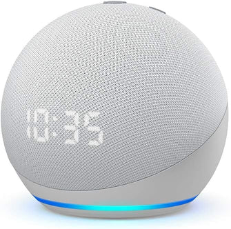 Amazon,Echo Dot (4th generation) | Smart speaker with clock and Alexa | Glacier White - Gadcet.com