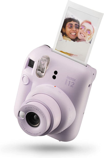 FUJIFILM,Instax mini 12 instant film camera, auto exposure with Built-in selfie lens - Lilac Purple - Gadcet.com