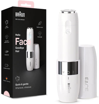 Braun,Braun Face Mini Facial Hair Remover for Women Mini-Sized Design For Portability, With Smart Light, FS1000 - White - Gadcet.com