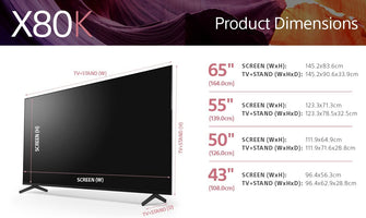 Sony,Sony 43 Inch KD43X80KPU Smart 4K UHD HDR LCD Freeview TV - Gadcet.com