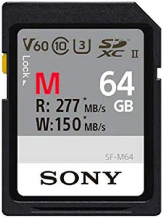 Buy Sony,Sony 64GB SDXC Secure Digital Flash Memory Card - EXTRA PROfessional Series Class 10 UHS-II/U3 (Read 260MB/s Write 100MB/s) - SF64M, SF-M64/T - Gadcet.com | UK | London | Scotland | Wales| Ireland | Near Me | Cheap | Pay In 3 | Hardware