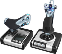 Logitech Gaming Saitek X52 Hotas Flight Control System PS28 Flight sim joystick USB PC Silver, Black