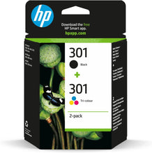 HP,HP N9J72AE 301 Original Ink Cartridges, Black and Tri-Colour, Multipack - Gadcet.com