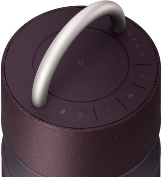 LG,LG XBOOM 360 RP4 Omnidirectional 360˚Sound Portable Wireless Bluetooth Speaker with Mood Lighting, Up to 10 Hours Battery, Indoor/Outdoor - Burgundy - Gadcet.com