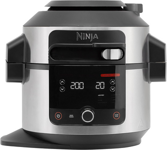 NINJA Foodi 11-in-1 SmartLid Multi-Cooker 6L [OL550UK] Electric Pressure Cooker, Air Fryer, Combi-Steam, Slow Cooker, Grill, Bake - Silver - 1