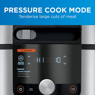 NINJA Foodi 11-in-1 SmartLid Multi-Cooker 6L [OL550UK] Electric Pressure Cooker, Air Fryer, Combi-Steam, Slow Cooker, Grill, Bake - Silver - 5