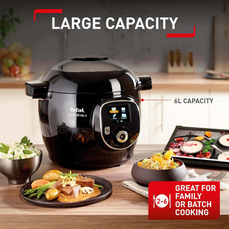 Tefal Cook4Me+ [CY851840] One-Pot Digital Pressure Cooker - 6 Litre [Black and Stainless Steel] - 5