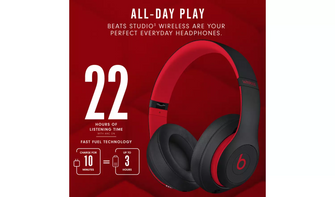 Beats Studio3 ANC Over-Ear Wireless Headphones [Black/Red] - 5