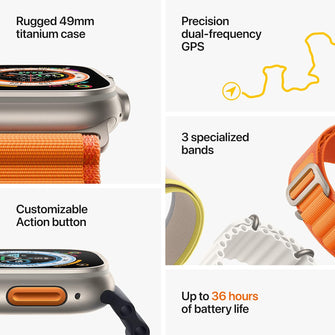 Apple Watch Ultra (GPS + Cellular, 49mm) Smart watch - Titanium Case - 6