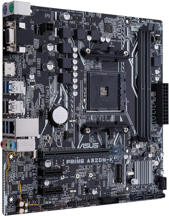 Asus Prime A320M-K AM4 motherboard socket (uATX, AMD A320, Ryzen, 2x DDR4 memory, USB 3.0, M.2 interface) - 4
