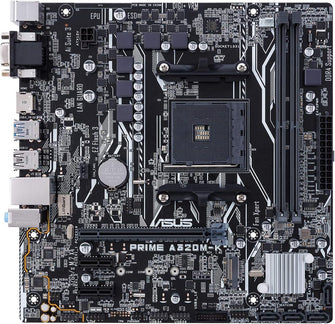 Asus Prime A320M-K AM4 motherboard socket (uATX, AMD A320, Ryzen, 2x DDR4 memory, USB 3.0, M.2 interface) - 3