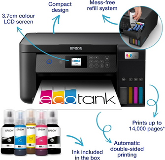 Epson EcoTank ET-2850 Wireless Inkjet Printer - 2