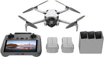 DJI Mini 4 Pro Fly More Combo with DJI RC 2 (screen remote controller), Folding Mini-Drone with 4K HDR Video Camera for Adults, Under 0.549 lbs/249 g, 34-Min Flight Time, 2 Extra Batteries - 1