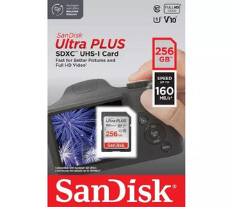 SANDISK Ultra Plus Class 10 SDXC - Up-To 160MB/S - 256 GB - 3