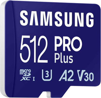 Samsung PRO Plus SD Card, 512 GB, With UHS-I U3 Interface, Full HD & 4K UHD, Read Speed 180 MB/s, Write Speed 130 MB/s, 512GB - 2