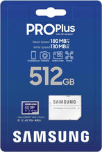 Samsung PRO Plus SD Card, 512 GB, With UHS-I U3 Interface, Full HD & 4K UHD, Read Speed 180 MB/s, Write Speed 130 MB/s, 512GB - 5