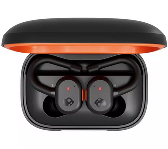 SKULLCANDY Push Active Wireless Bluetooth Sports Earbuds [True Black & Orange] - 3