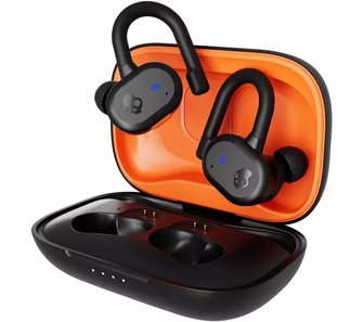 SKULLCANDY Push Active Wireless Bluetooth Sports Earbuds [True Black & Orange] - 1