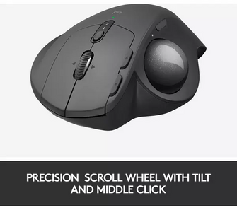 Logitech MX Ergo Wireless Trackball Mouse, Bluetooth Or 2.4GHz with Unifying USB-Receiver, Adjustable Trackball Angle, Precision Scroll-Wheel, USB-C Charging Battery, PC/ Mac/ iPad OS - Black - 5