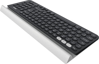 Logitech K780 Multi-Device Wireless Keyboard, QWERTY German Layout - Dark Grey/White - 9