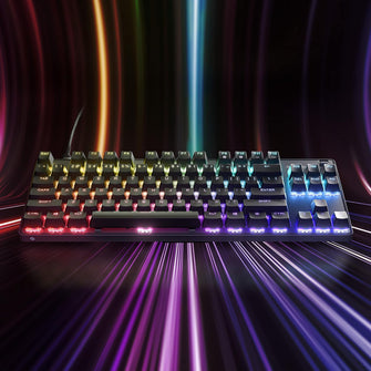 SteelSeries Apex 9 TKL - Mechanical Gaming Keyboard – Optical Switches – 2-Point Actuation – Compact Esports Tenkeyless Form Factor – Hotswappable Switches - English QWERTY Layout - 8