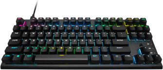 Corsair K60 PRO TKL RGB Optical-Mechanical Gaming Keyboard Tenkeyless – OPX Switches, Brushed Aluminium Structure, Removable USB Type-C Cable – UK Layout, QWERTY – Black - 3