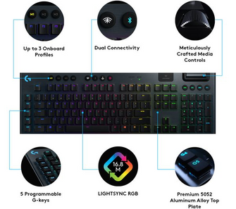 Logitech G915 Wireless Gaming Keyboard [Black] - 8