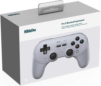 8Bitdo Pro 2 Bluetooth Controller for Switch, PC, macOS, Android, Steam & Raspberry Pi (Gray Edition) - 8
