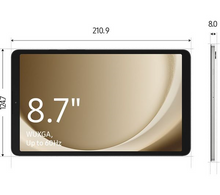 SAMSUNG Galaxy Tab A9 8.7" Tablet - 64 GB, Silver - 2
