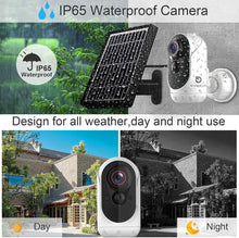 Solar Security Camera Outdoor Wireless - WiFi Rechargeable Battery Powered Camera with Solar Panel, Night Vision, 2-Way Audio, Waterproof，1080P Smart Home CCTV Camera PIR Human Detection - 5