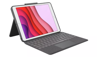 Logitech iPad (7th Gen) Combo Touch Trackpad Case - Grey - 1