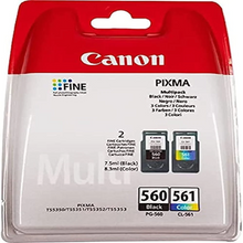 Canon PG560 Black & CL561 Colour Original Ink Cartridge Combo Pack - 1