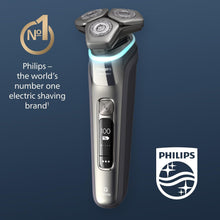 Philips Home Shaver Series 9000 with Skin IQ Technology, Wet & Dry Electric Shaver with Pressure Guard Sensor, Dual Steel Precision Blades on 360-D Flexing heads - 2