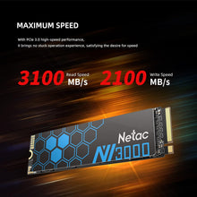 Netac NV3000 250GB SSD 250GB Internal NVMe SSD Solid State Drive M.2 2280mm PCIe3.0 3D NAND with Heat Sink, Up to 3000/1400 MB/s, for PC Gamers, Game Loading, Office - 4