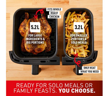 TEFAL Easy Fry Dual Zone EY905D40 Air Fryer & Grill - Stainless Steel - 5