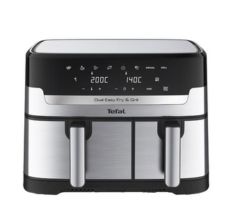 TEFAL Easy Fry Dual Zone EY905D40 Air Fryer & Grill - Stainless Steel - 1