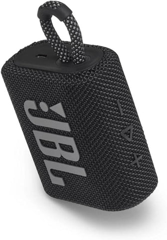 JBL GO 3 - Wireless Bluetooth portable speaker, 5 Hours of Playtime, integrated loop for travel with USB C charging cable, in black - 2