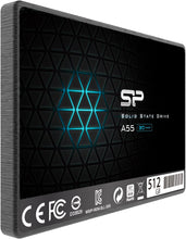 Silicon Power SSD 512GB 3D NAND A55 SLC Cache Performance Boost 2.5 inch SATA III 7mm (0.28") Internal Solid State Drive - 4
