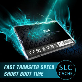 Silicon Power SSD 512GB 3D NAND A55 SLC Cache Performance Boost 2.5 inch SATA III 7mm (0.28") Internal Solid State Drive - 6